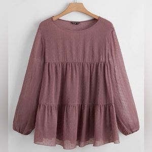 Plus Swiss Babydoll Top